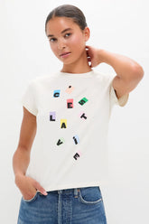 Cream with Multi C'est La Vie Classic Tee